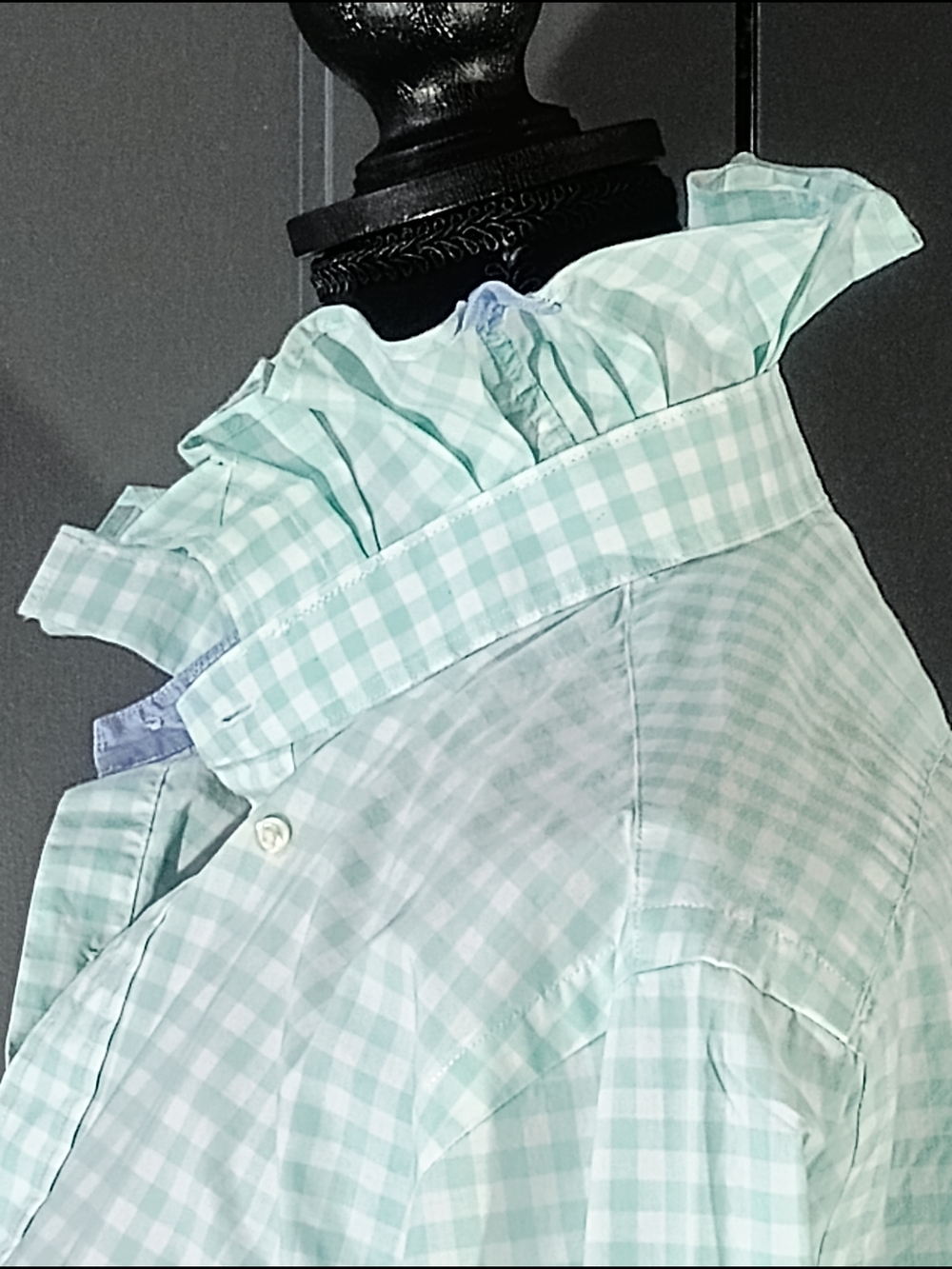 Upcycled Women's Ralph Lauren Ruffled Collar Shirt - Picture 5 of 9